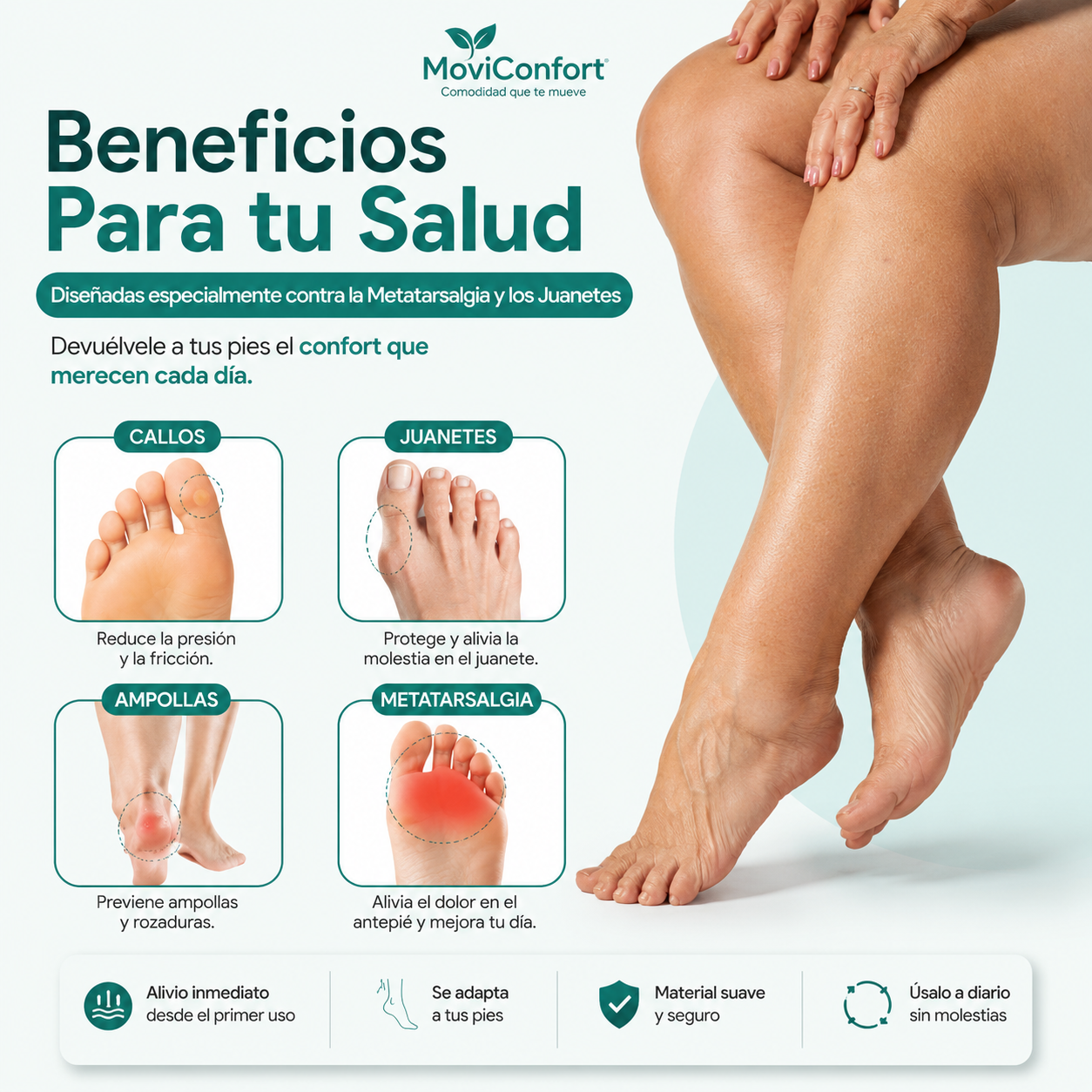 Almohadilla PasoConfort™ con separador de dedos
