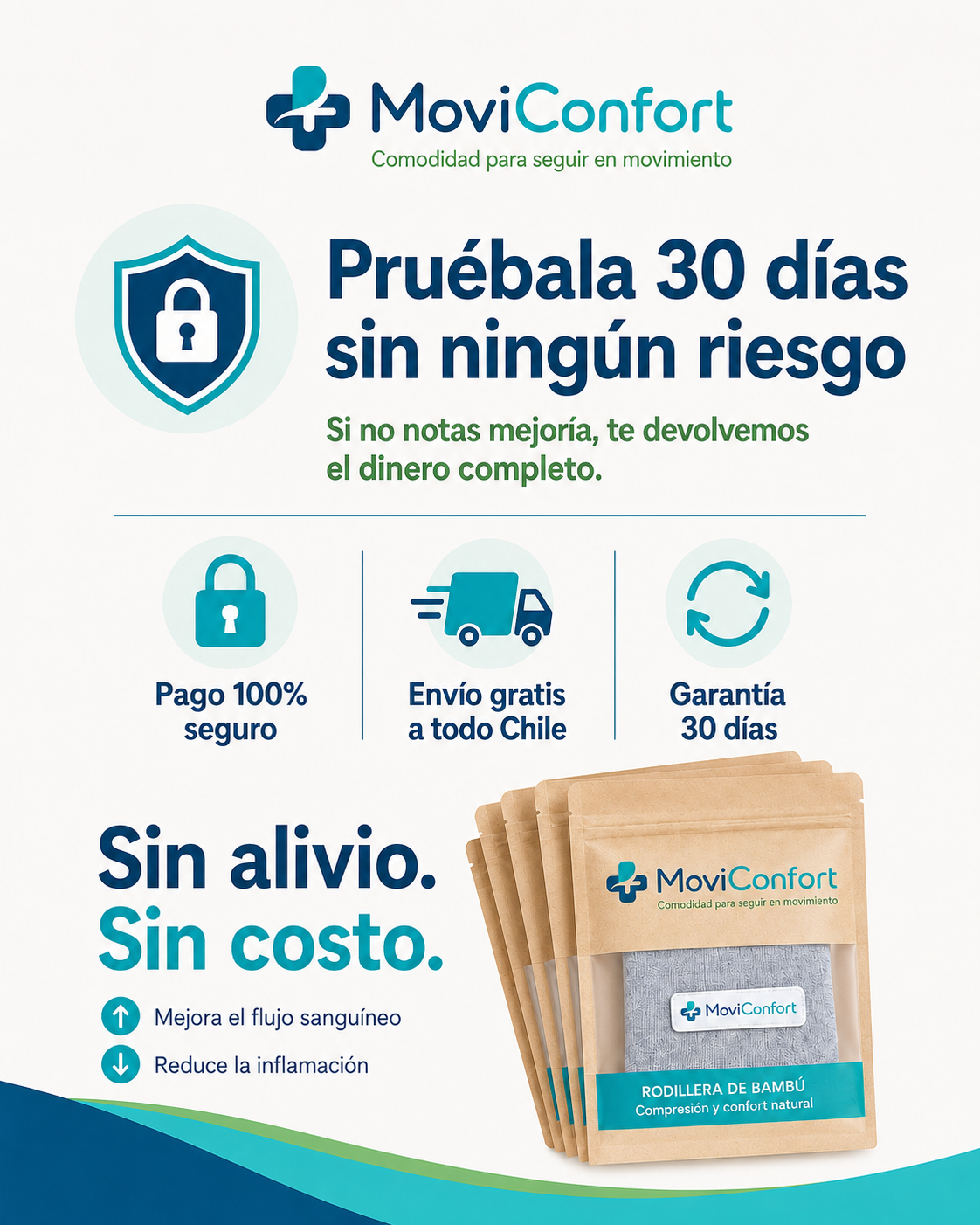 RodillaConfort Bamboo™-Soporte cómodo para seguir en movimiento.
